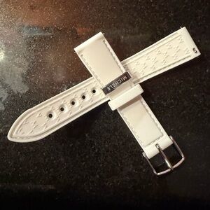 Michele silicone white watch band 18mm
